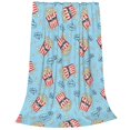 Zufioo I Am A Fan Popcorn Fleece Blanket Queen Size,Plush Bed Blanket