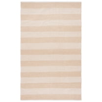 SAFAVIEH Striped Kilim Hilbert Striped Cotton Area Rug, Ivory/Gold, 6' x 9'