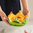 thumbnail image 1 of Ceramic Watermelon Serving Bowl Set With Six Stainless Steel Forks For Fruit Dining Bar Events Celebrations And Restaurant Use, 1 of 6