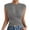 Gray22, variant on Womens Workout Tops Crew Neck Cap Sleeve Front Cross Twist Wrap Sleeveless Top,Slim Fit Ruched Waist Curved Hem Casual Tee, Elegant Daily Blouse Womens T Shirts