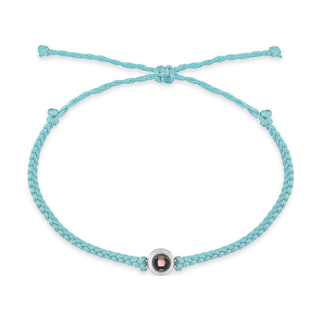 Pulseras para mujer, regalos para mujer, brazalete con foto personalizada, nueva pulsera tejida con proyección, frontera entre Europa y Estados Unidos, 100 idiomas, te regalo una pulsera.