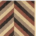 thumbnail image 2 of SAFAVIEH Courtyard Arnold Chevron Stripes Indoor/Outdoor Area Rug Cream/Black, 2'7" x 5', 2 of 3