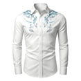 thumbnail image 5 of Gunia Boys Western Cowboy Shirts Long Sleeve Print Shirt Tops Casual Button Up Blouse Youth Boys T Shirts White 6-7 Years, 5 of 5