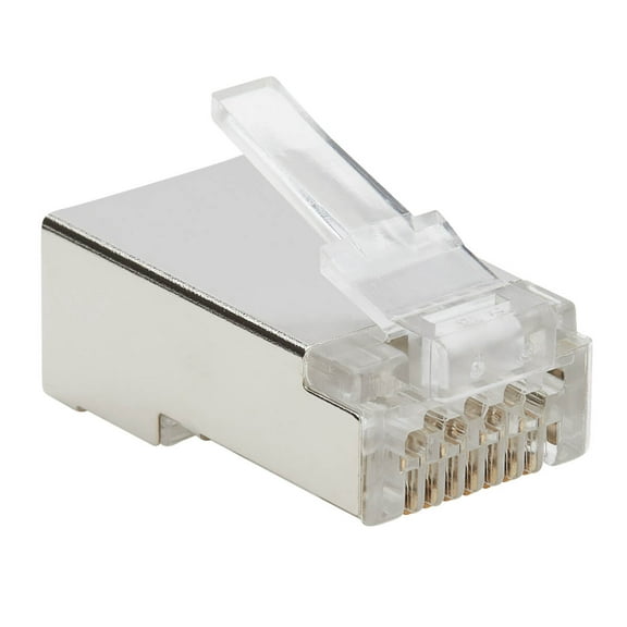 Tripp Lite Cat6 Rj45 Pass-through Ftp Modular Plug, 100 Pack - Network Connector - Rj-45 (m) - Ftp - Cat 6/6a - (qty Per Pack: 100)