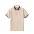 thumbnail image 5 of Plus Size Big & Tall Men's Solid Color Knit Casual Shirt Tops, Short Sleeve Lapel Breathable Cooling Quick Dry, Summer Beach Vacation Travel Gym Fitness Outfits, Modern Essential, 5 of 9
