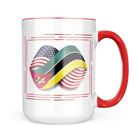 

Neonblond Infinity Flags USA and Mozambique Mug gift for Coffee Tea lovers