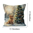 thumbnail image 3 of HCBY Christmas Winter Maltese Decorative Throw Pillow Covers, Dog Terrier Decorative Throw Pillows, Snowflake Porch Outdoor Pillowcase, Sofa Couch Cushion Case Home Decor Gift, 3 of 6