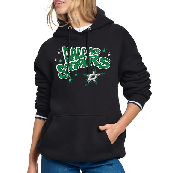 Women's Starter Black Dallas Stars Fireworks Fleece Hoodie