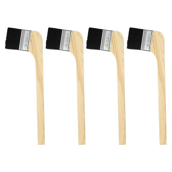 Uxcell Paint Brush 4Pcs 2.5" Brush Width Reusable Variety Angled Bend Brushes Radiator Paint for All Latex Oil Painting Furniture Walls Treatment, Black