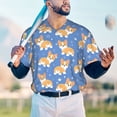 thumbnail image 5 of Kdxio Corgi Mens T-Shirts Baseball Vintage Fashionable Lightweight Casual Crew Neck Slim Fit with Long Sleeves-4X-Large, 5 of 7