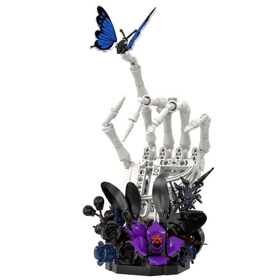 Gothic Butterfly Skull Rose Building Toy, Lego Compatible,454 Pcs