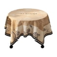thumbnail image 7 of Round Tablecloth Coffee Table Cover Desktop Decor Bedroom Living Room Stain Resistant Decorative Cotton Linen Fabric Washable Dining Kitchen, 7 of 7