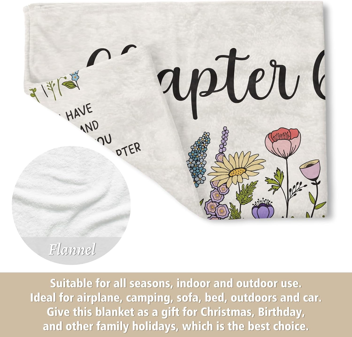60th Birthday Gifts for Women, Chapter 60 Birthday Blanket, 60 Year Old Bday Gift for Woman, Friend, Sister, Mom, 1965, 60th Birthday Decorations, Turning 60 Throw Blankets