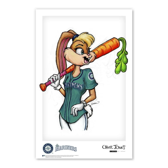 Seattle Mariners 11" x 17" Looney Tunes Poster Print