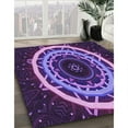 thumbnail image 2 of Ahgly Company Indoor Rectangle Patterned Indigo Purple Area Rugs, 5' x 8', 2 of 6