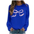 thumbnail image 1 of WEAIXIMIUNG Sweat-Shirt Rouge Col Rond Sweat-Shirt Motif Nœud Mignon pour Femmes Pull à Manches Longues Pull Nœud m, 1 of 5