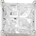 thumbnail image 2 of Primal Silver Sterling Silver 8mm Square Cubic Zirconia Stud Earrings, 2 of 5