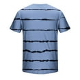 thumbnail image 4 of Maean Big and Tall Shirts for Mens Short Sleeve Crewneck Striped Tshirts Summer Casual Tee Tops, 4 of 5
