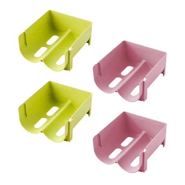 ADDHAT 4Ud Organizador Apilable Multicolor Para Bebidas Ideal Para Y Barra