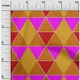 thumbnail image 2 of oneOone Polyester Spandex Rust Brown Fabric Geometric Sewing Material Print Fabric By The Yard 56 Inch Wide, 2 of 4