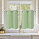 thumbnail image 1 of Xiao Hua Cortinas opacas para cocina - 86*61cm Cortinas verde claro Ventana pequeña, Cortinas de ventana de 2 piezas cortas, Cortinas de tela de alta precisión y para ., 1 of 5