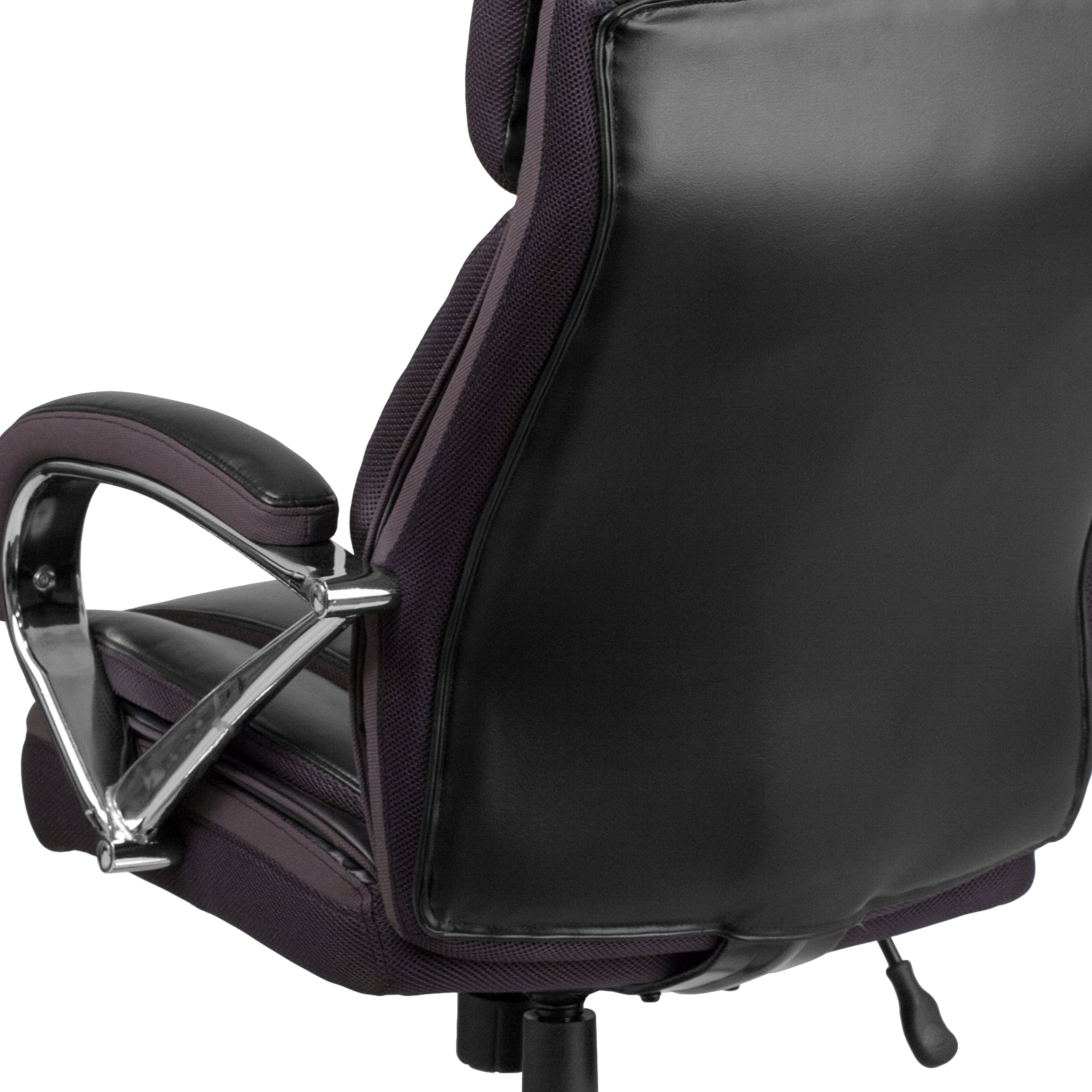 BizChair Big & Tall 500 lb. Rated Black LeatherSoft Executive Swivel Ergonomic Office Chair with Extra Wide Seat