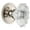 Polished Nickel, variant on Grandeur 820164 Circulaire Solid Brass Rose Privacy Door Knob Set - Brass