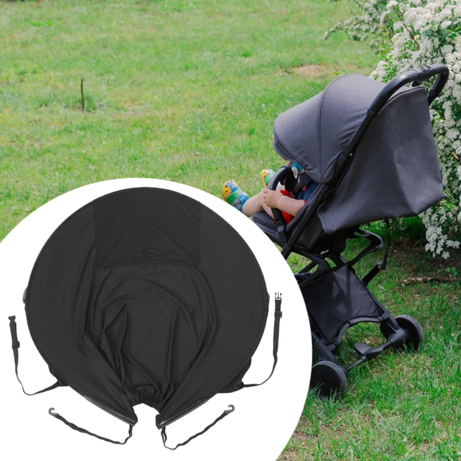 Zxpjkyu Baby Stroller Sunshade Cover, Outdoor Portable Easy Install Breathable Universal Black