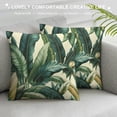 thumbnail image 3 of Leisuo  Palm Leaves Decorative Throw Pillow Cover Case,Tropical Palm Leaves Jungle Leaf Waist Lumbar Throw Pillow case Cushion Cover for Sofa Home Decorative Oblong, 3 of 5