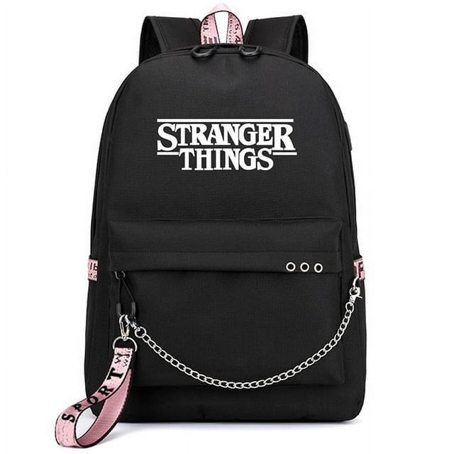 USB Backpack School Book Bags Fans Travel Bags Laptop Chain Headphone