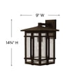 thumbnail image 5 of 1964OZ Hinkley Lighting Tucker - One Light Outdoor Wall Mount in Transitional and Craftsman Style - 9 Inches Wide by 14.75 Inches High-Oil Rubbed, 5 of 16