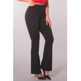 thumbnail image 3 of High Waist Soft Brushed Stretch Knit Flare Pants - Black, 3 of 9