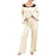 thumbnail image 3 of Puyaiuu Women's Modal Pajama Set, Solid Color Three-Quarter Sleeve Relaxed Fit Sleepwear Gift, 3 of 4