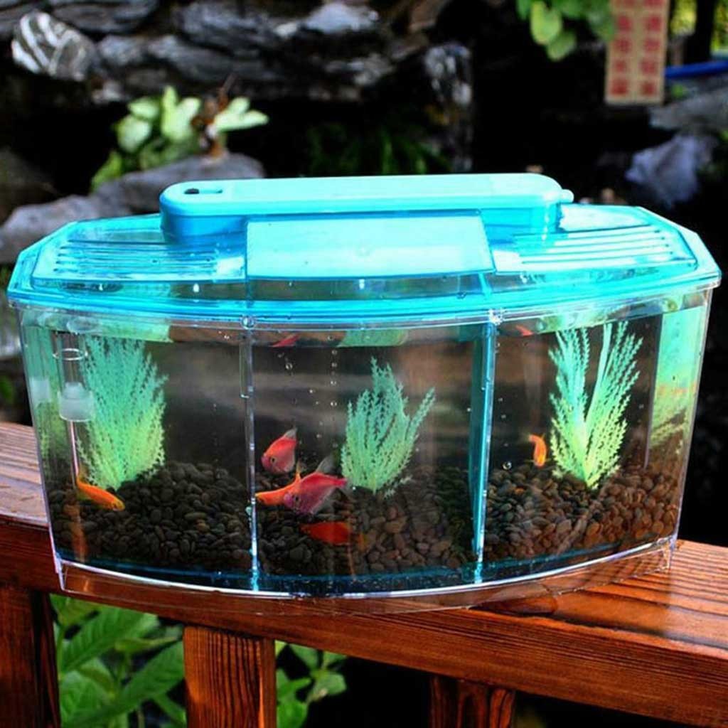 Wovilon Kitchen Utensils Set, Kitchen Gadgets S 2022 Mini Fish Tank Aquarium Fish Aquarium Tank Led Light Divider Filter Water