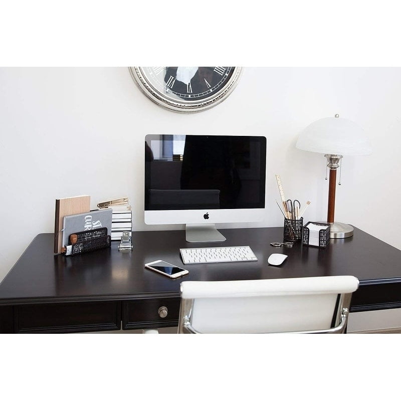 Blu Monaco 3 Piece Bronze Desk Organizer Set