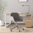 thumbnail image 1 of vidaXL Swivel Office Chair Dark Grey Fabric, 1 of 5