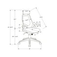 thumbnail image 3 of Monarch Specialties Office Chair, Swivel, Ergonomic, Armrests, Work, Black Leather Look, 3 of 11