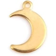 thumbnail image 3 of 304 Stainless Steel Pendants Stamping Blank Tag Moon Golden 16x11x1.8mm Hole: 1.5mm, 3 of 3