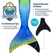 Fin Fun Limited Edition Mermaid Tail for Swimming for Women, Teen and Adults with Monofin, X-Small, Bali Breeze