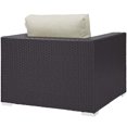 thumbnail image 6 of Modway Convene 5 Piece Set Outdoor Patio with Fire Pit in Espresso Beige, 6 of 10