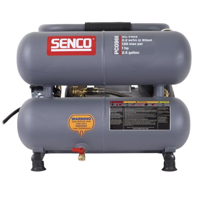 Compresor de aire Senco PC0968 9.5L 135psi 1HP 115V 8A 2.2SCFM