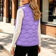 thumbnail image 5 of Women's Puffer Vest Wave Pattern Quilted Ultra-Thin Zip-up Sleeveless for Travel & Commute Vest, 5 of 8