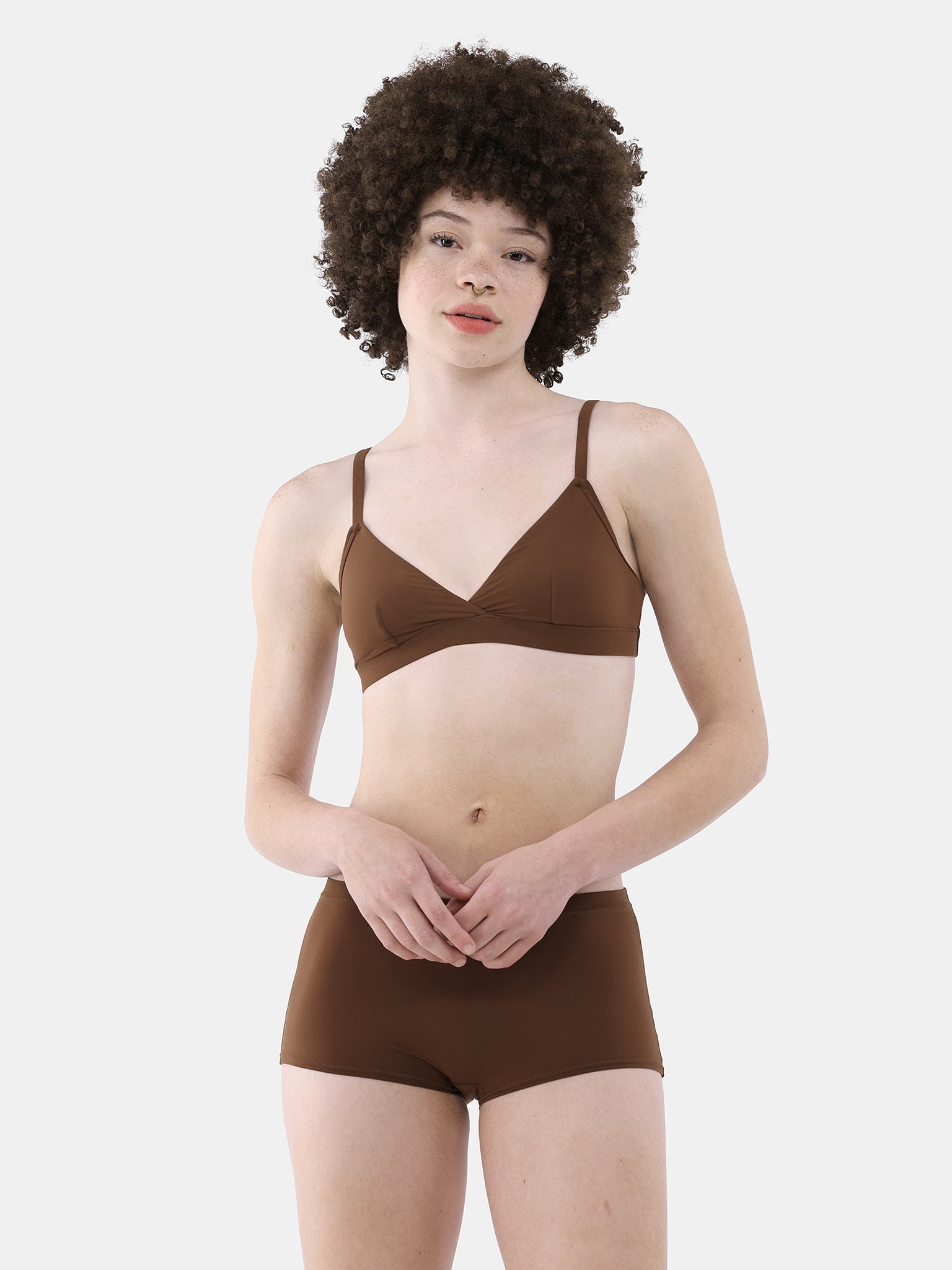 No Boundaries Fit Stretch Triangle Bralette, Women's XS-3XL