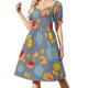 thumbnail image 2 of Vestido de manga corta con diseño de dreidel de Hanukkah / Chanukah Ropa Tendencia de ropa de mujer Vestidos de moda para mujer Vestido, 2 of 7