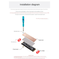 thumbnail image 3 of 2X M.2 NVMe SSD Heat Sink 2mm for M2 2280 Solid State Hard Disk Copper Heatsink with Thermal Pad Laptop SSD Radiator, 3 of 7