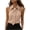 Khaki, variant on Tie Neck Sleeveless Shirt Blouse Work Shirt Collared Casual Work Blouses Summer Tops Halter Top Sleeveless Collared Shirt Slim Fit Top Dressy Casual Blouse, Black, S