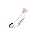 thumbnail image 3 of Heart Shaped Handle Stainless Steel Fork and Spoon Set, Red and Pink Cutlery for Dining, 3 of 7