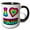 Black/White, variant on 3drose, Groovy Hippie Rainbow I Heart Love Pancakes, 15oz Two-tone Black Mug
