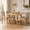 Natural, variant on Leovanni 48inch Round Dining Table Set for 4 Modern Solid Wood 5-Piece Kitchen & Dining Room Set with Upholstered Chairs Pedestal Base, Natural