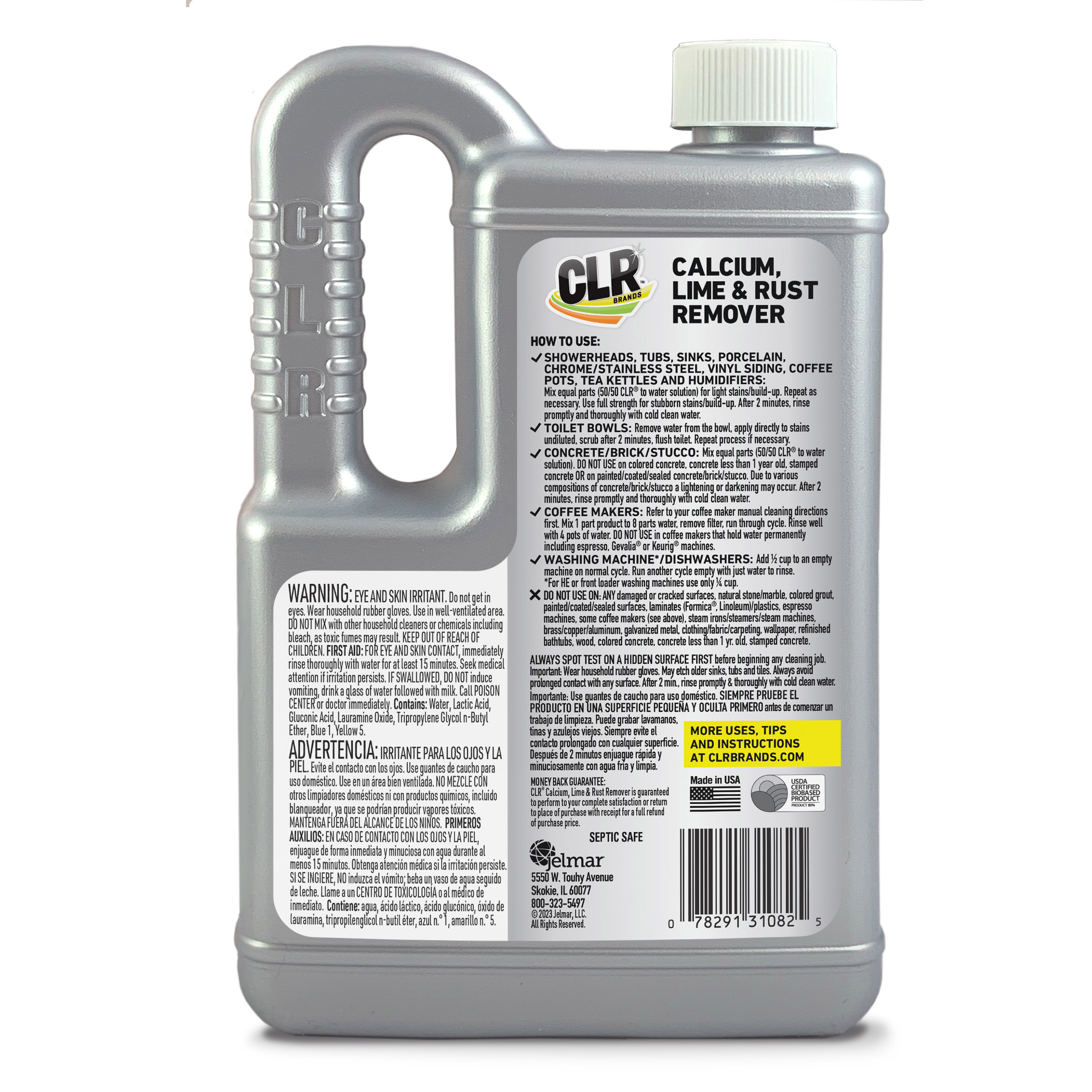CLR Calcium Lime and Rust Remover, Multi-Use Household Cleaner, EPA Safer Choice, 28 oz - image 2 of 7